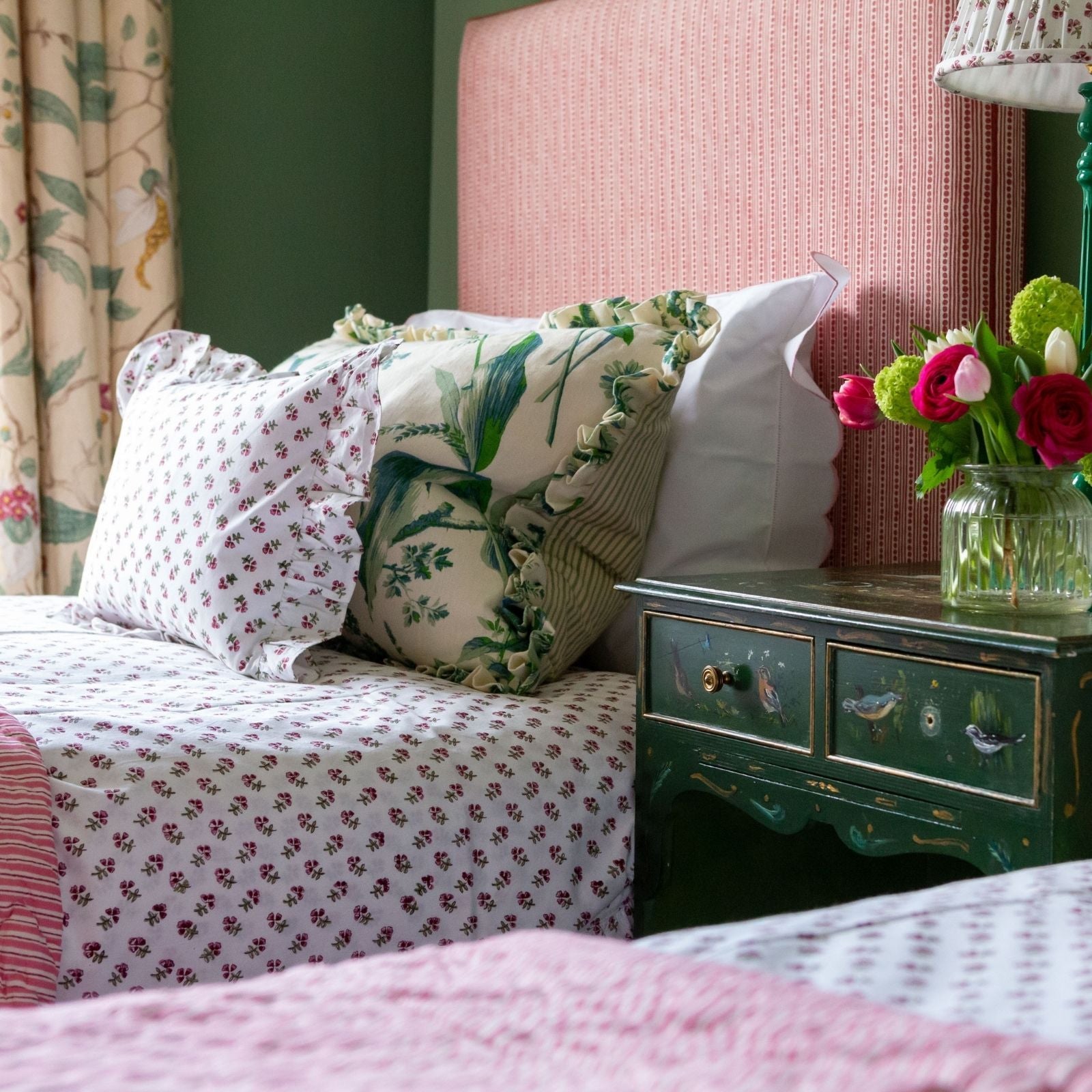 Pink Ditsy Floral Baby Pillowcase