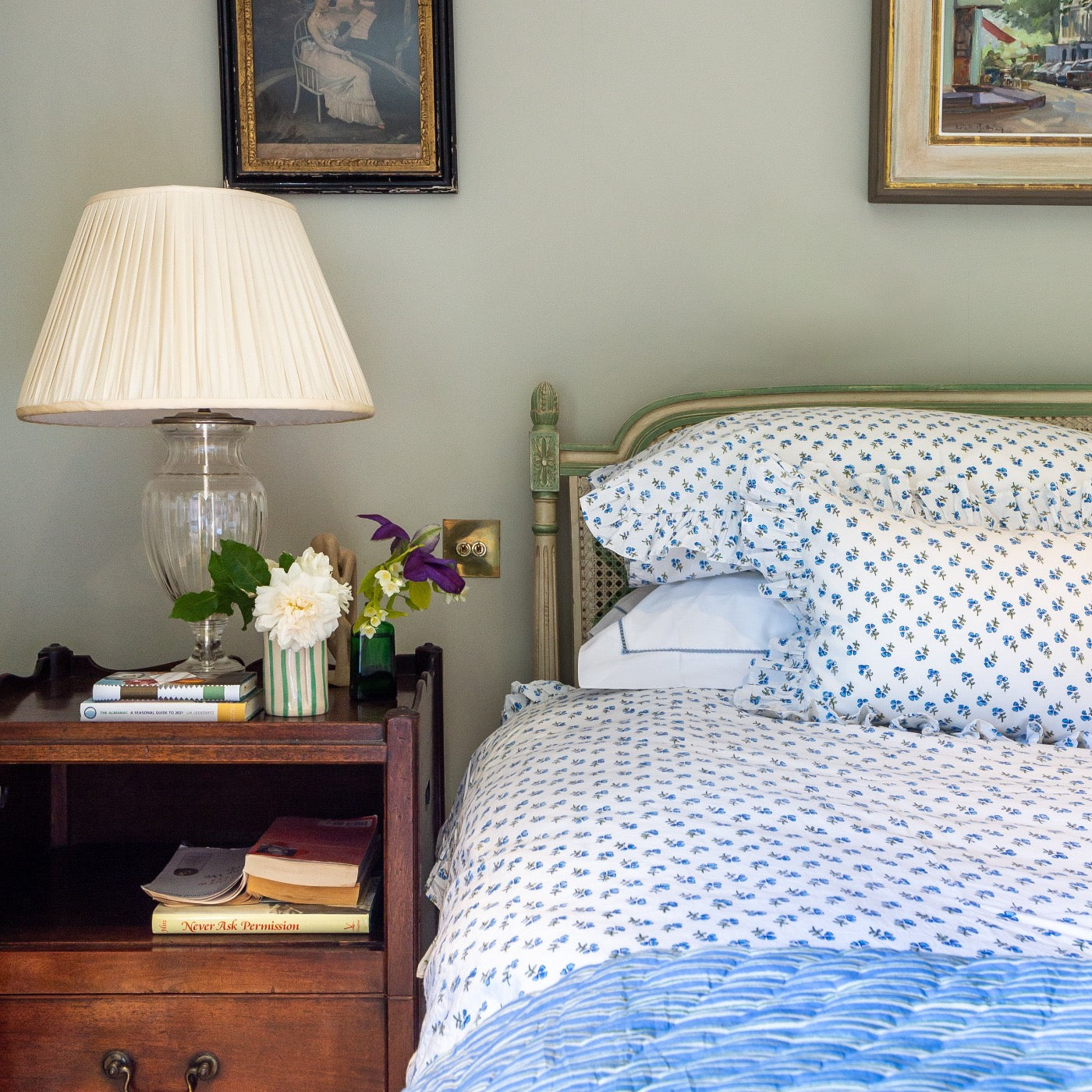 Blue Ditsy duvet Cover
