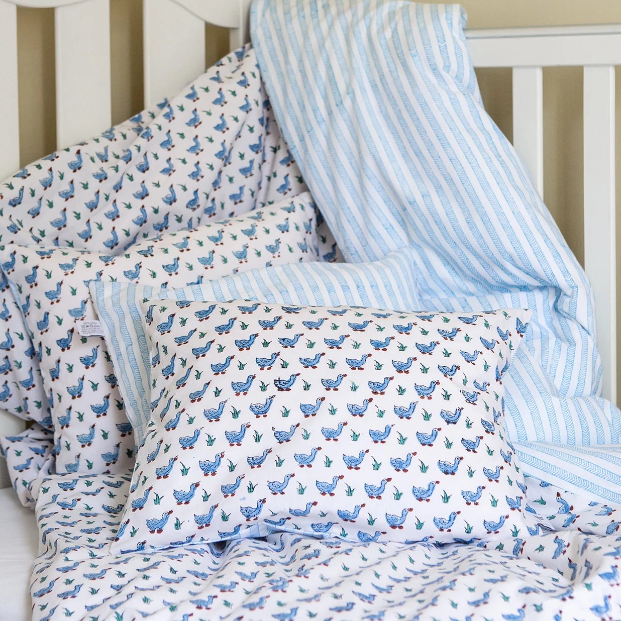 Ducks baby pillowcase