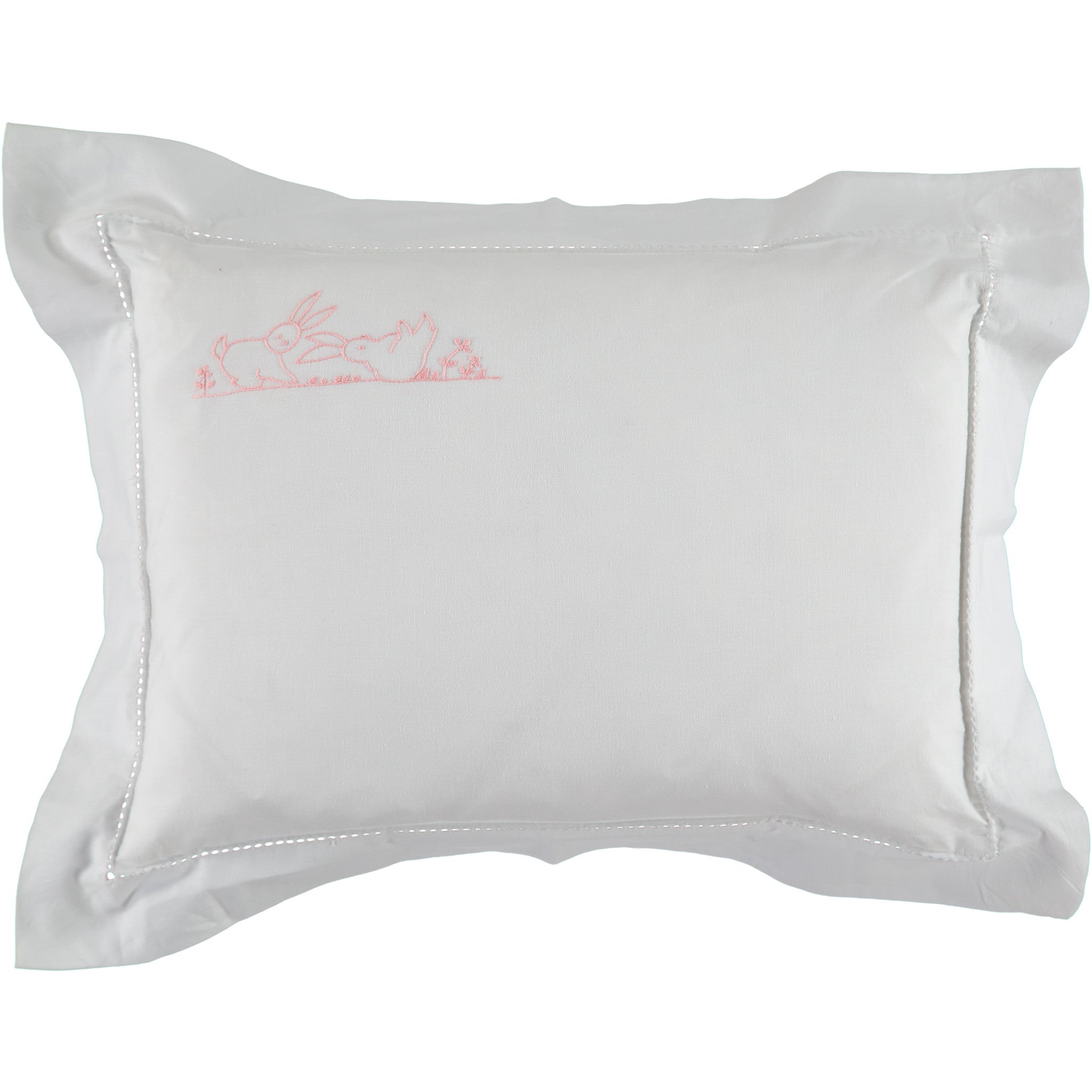 Pink bunnies baby pillowcase
