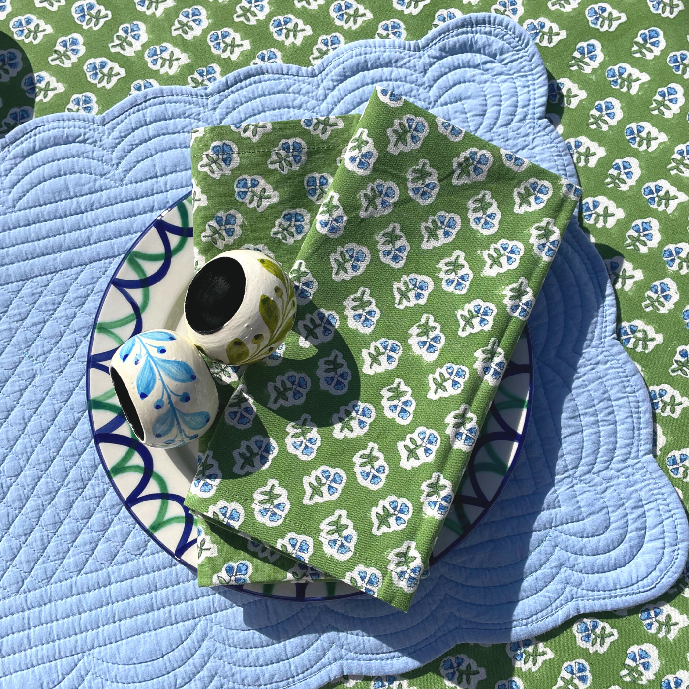 Blue Quilted Placemat