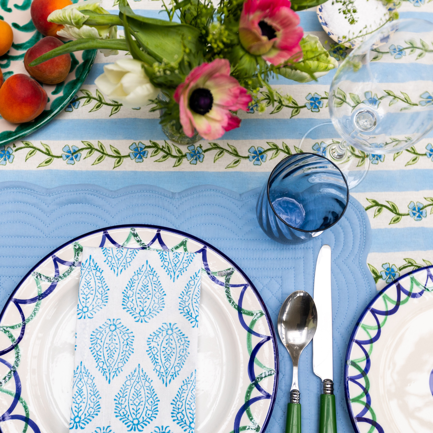 Blue Quilted Placemat