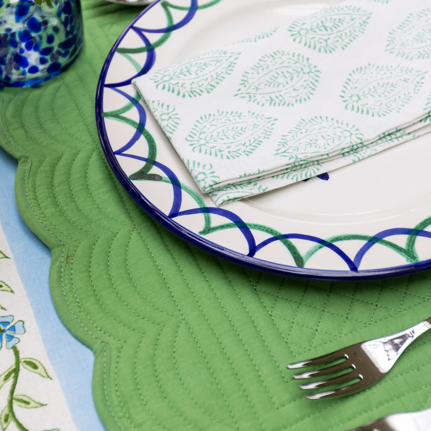 Green Quilted Placemat