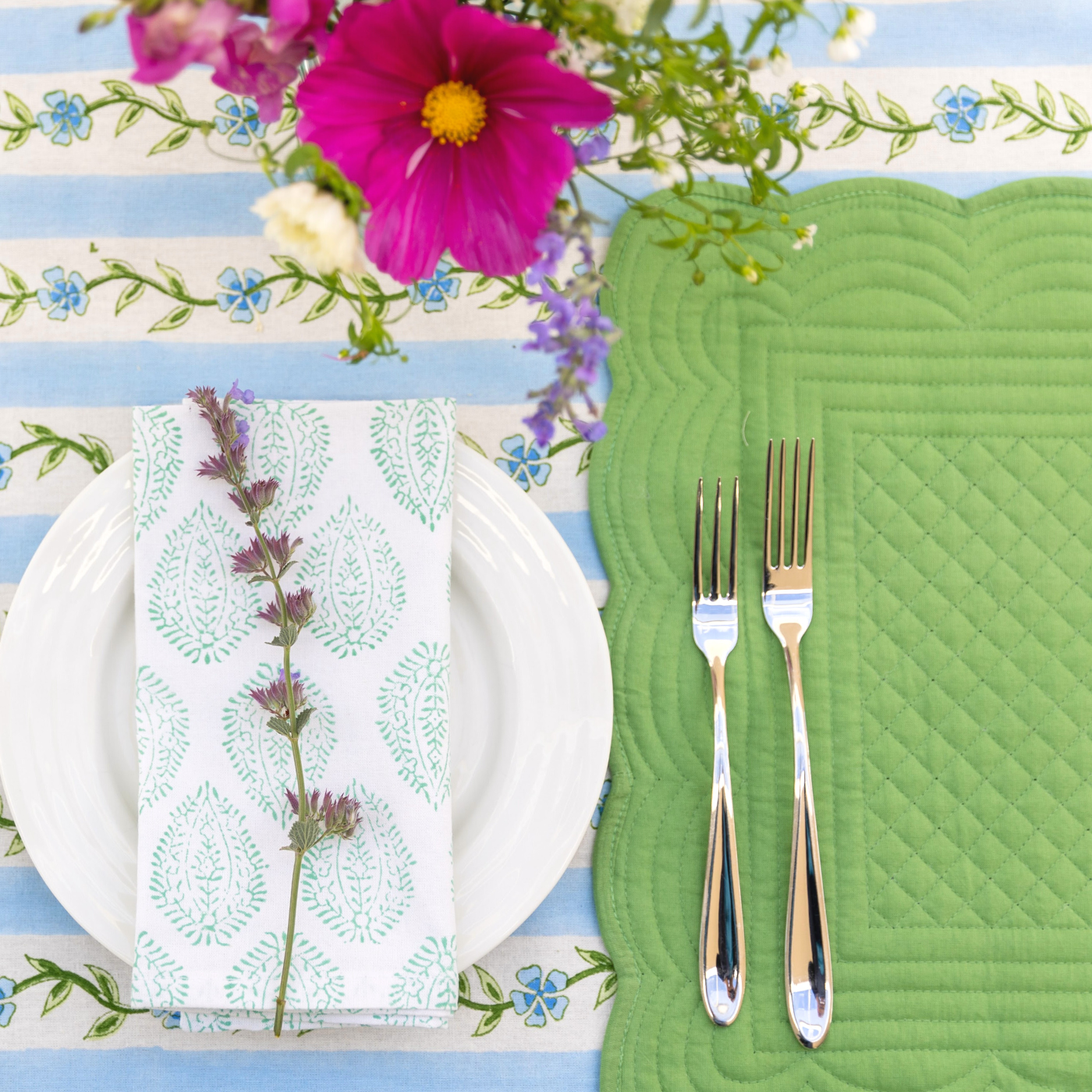 Green Quilted Placemat