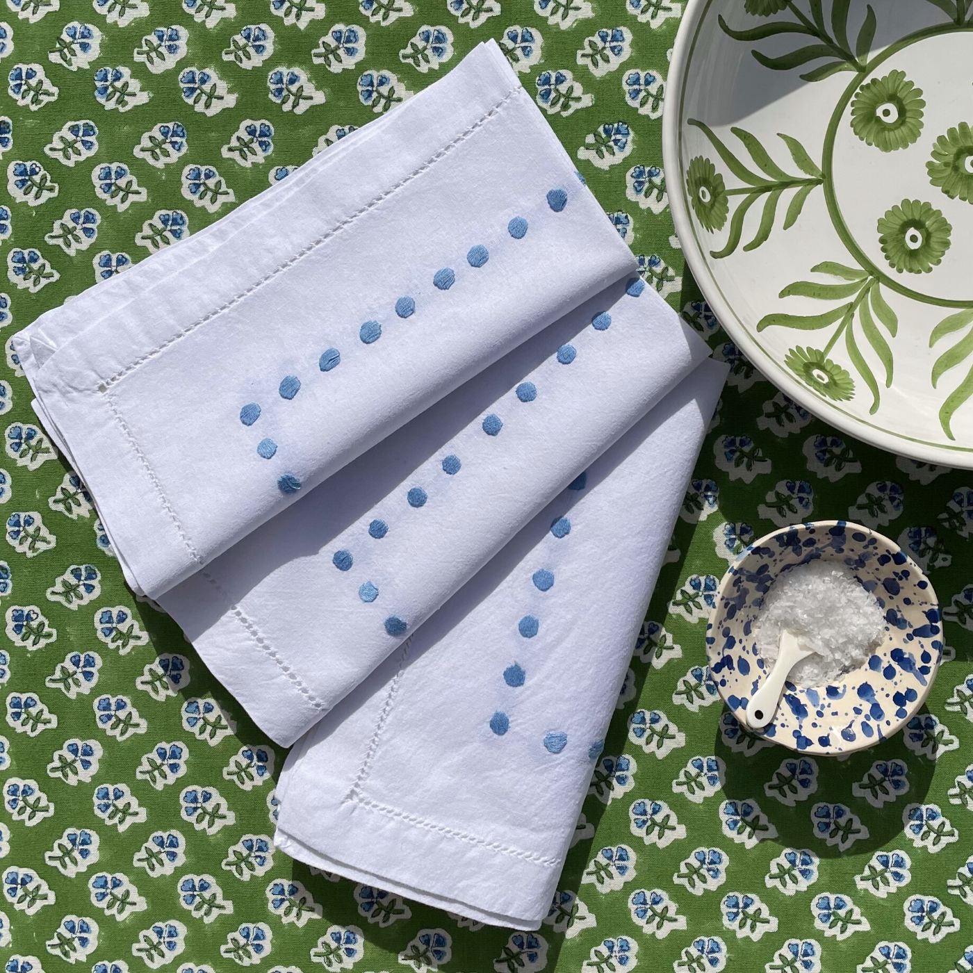 Blue Dots Napkin - Set of 4