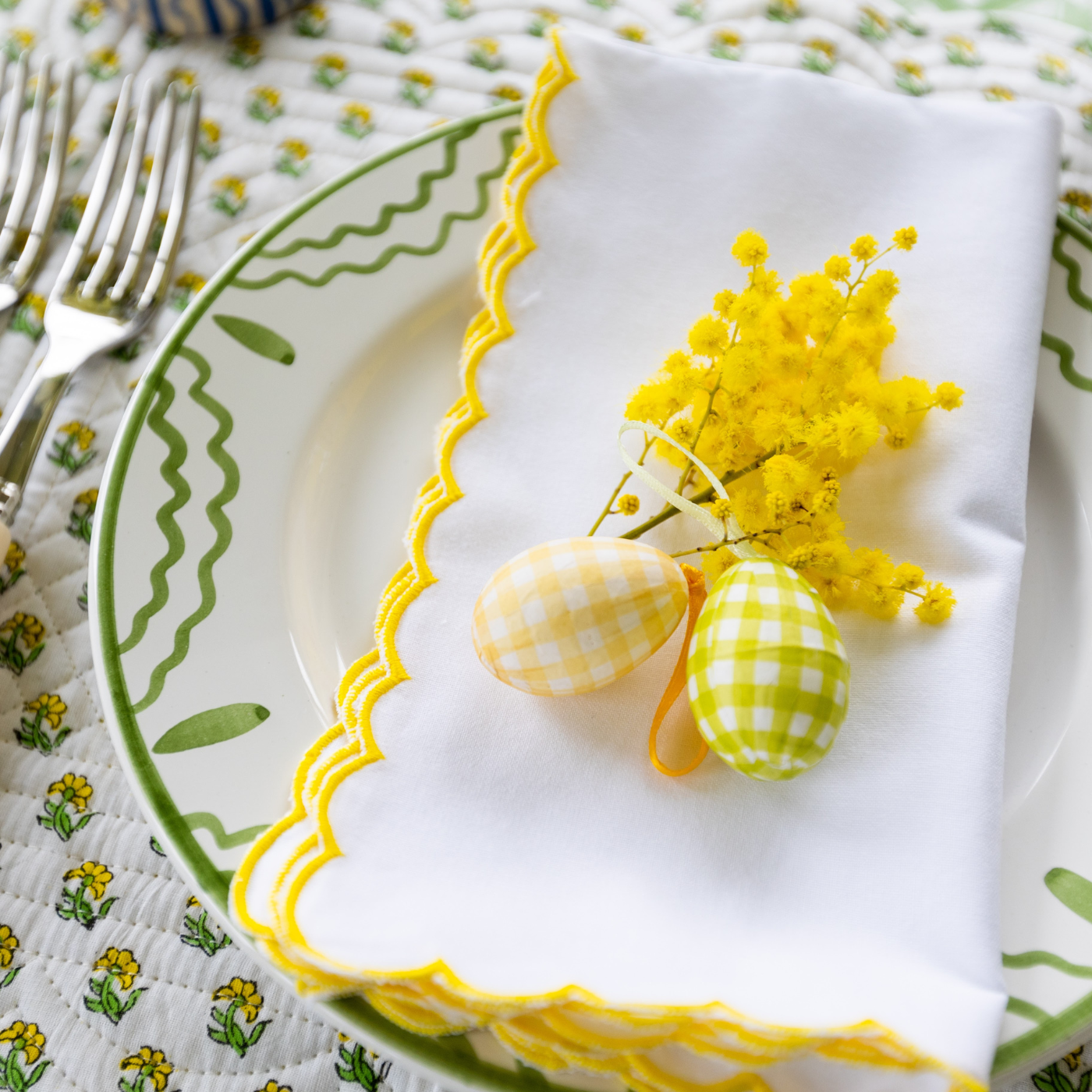 Yellow Scallop Napkin
