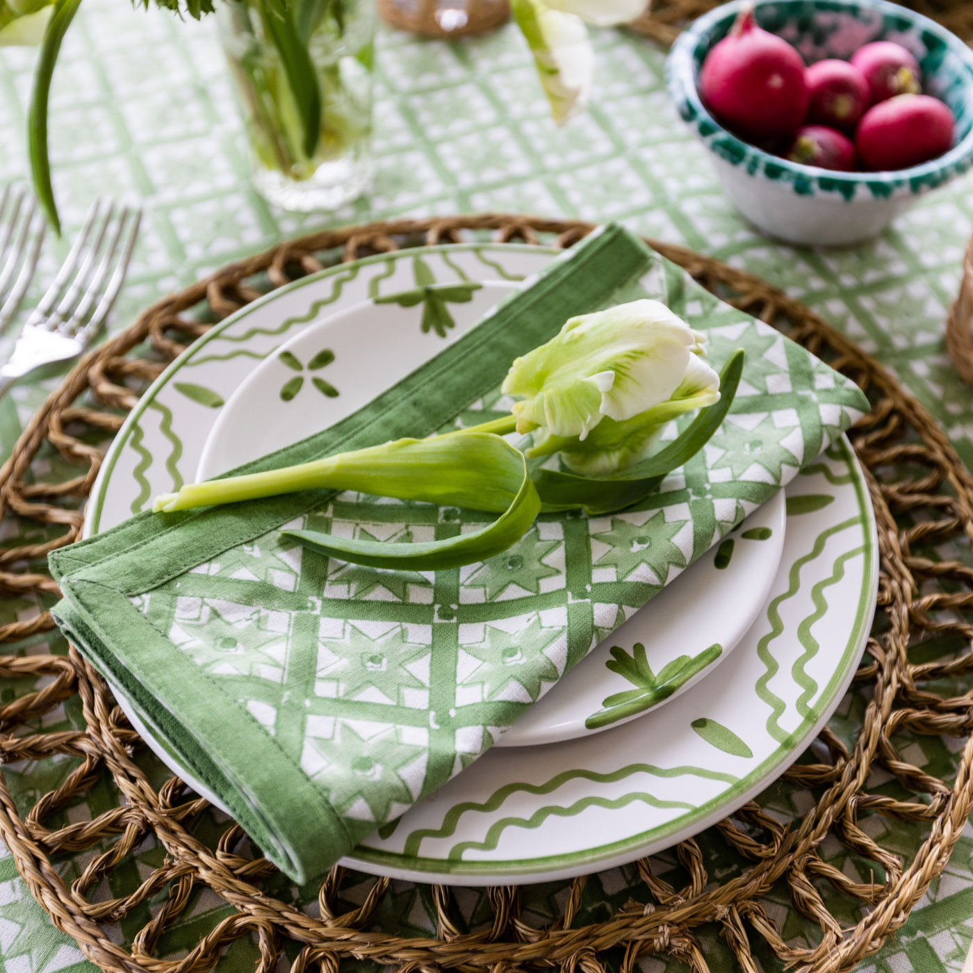 Natural woven placemat