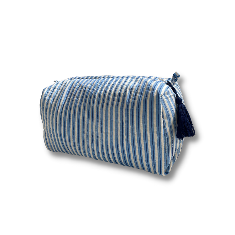 Blue Stripe Wash Bag