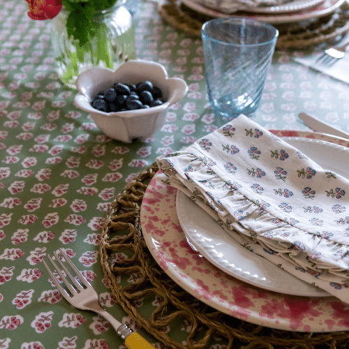 Sage Ditsy Oilcloth