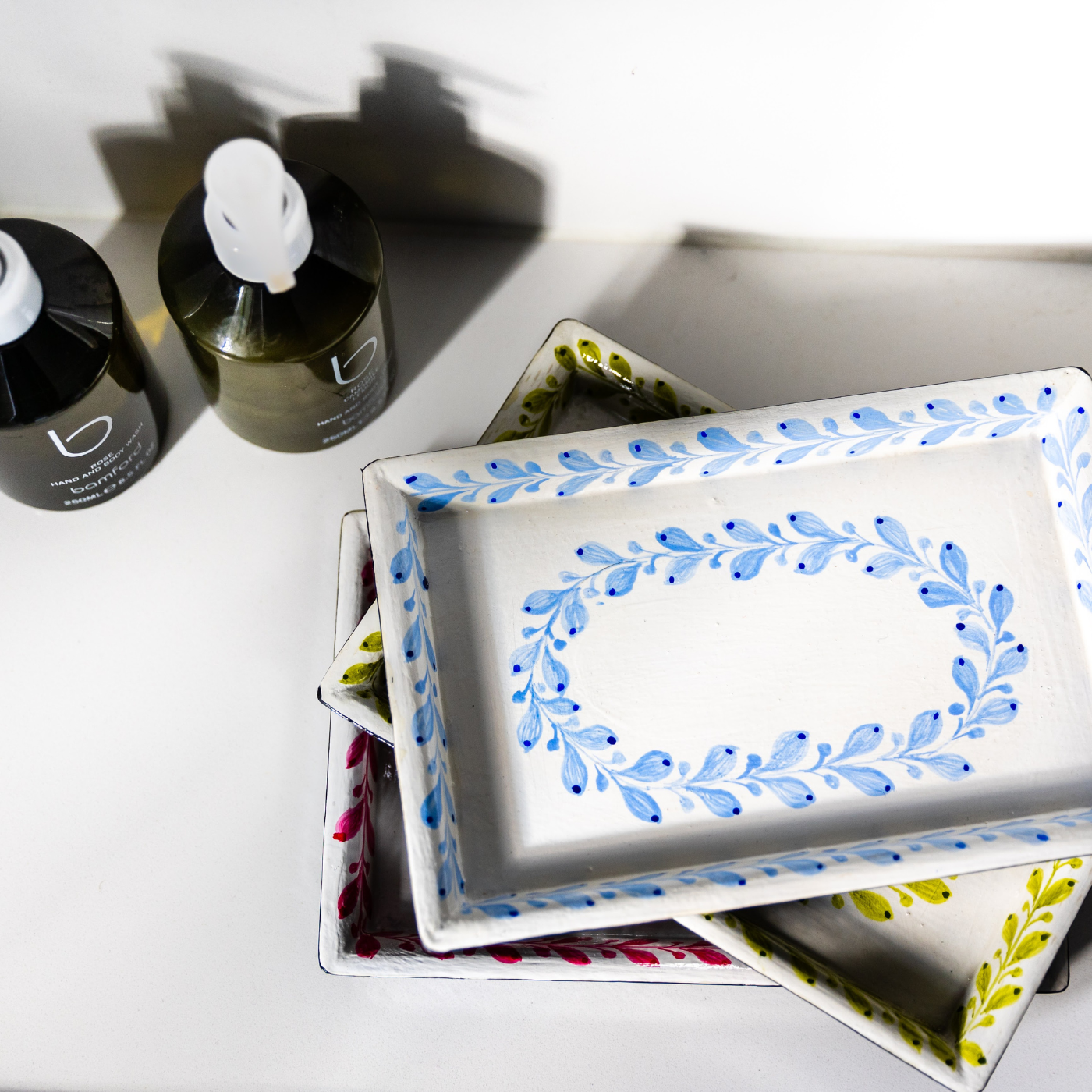 Light Blue Painted Tray