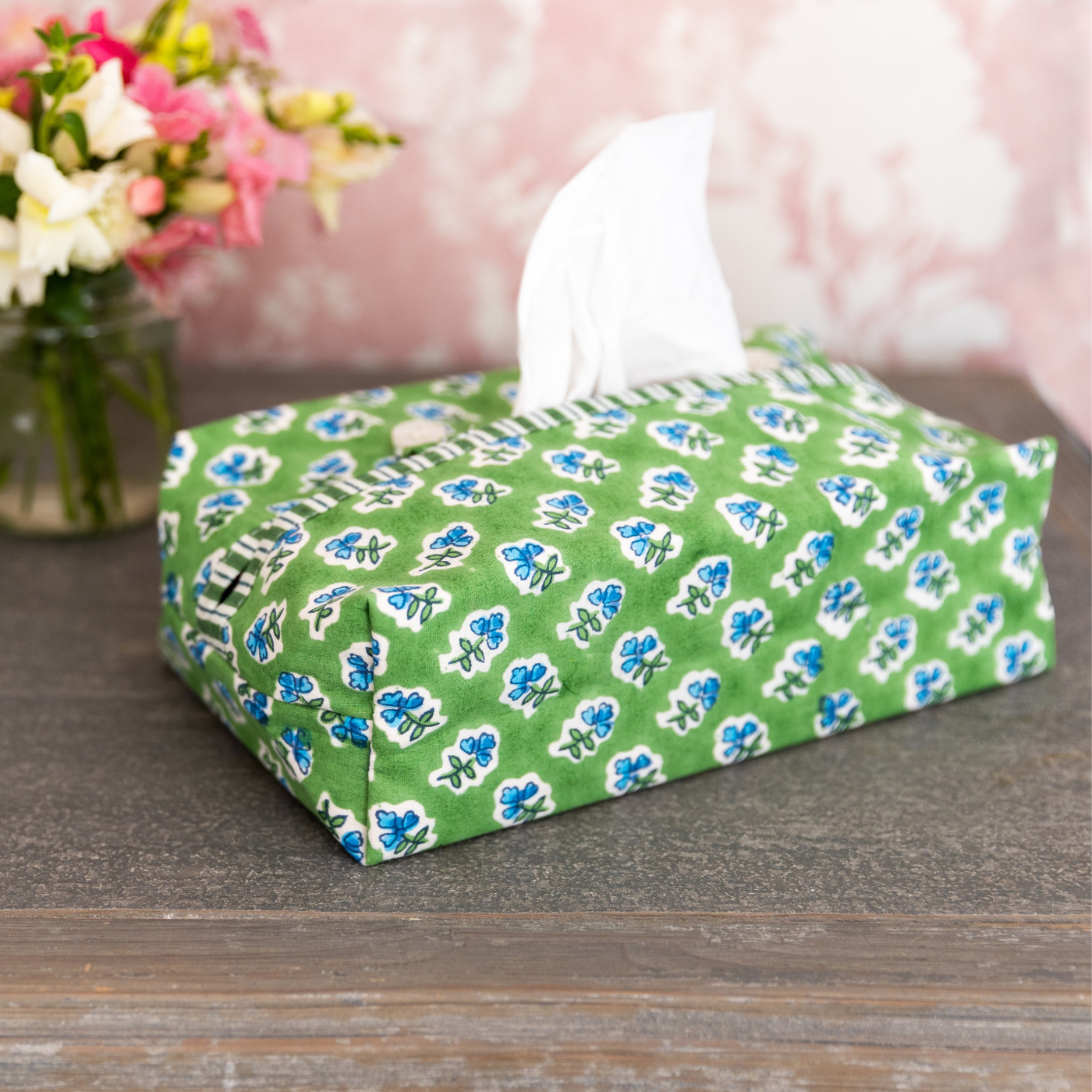 Green tissue box cover sales