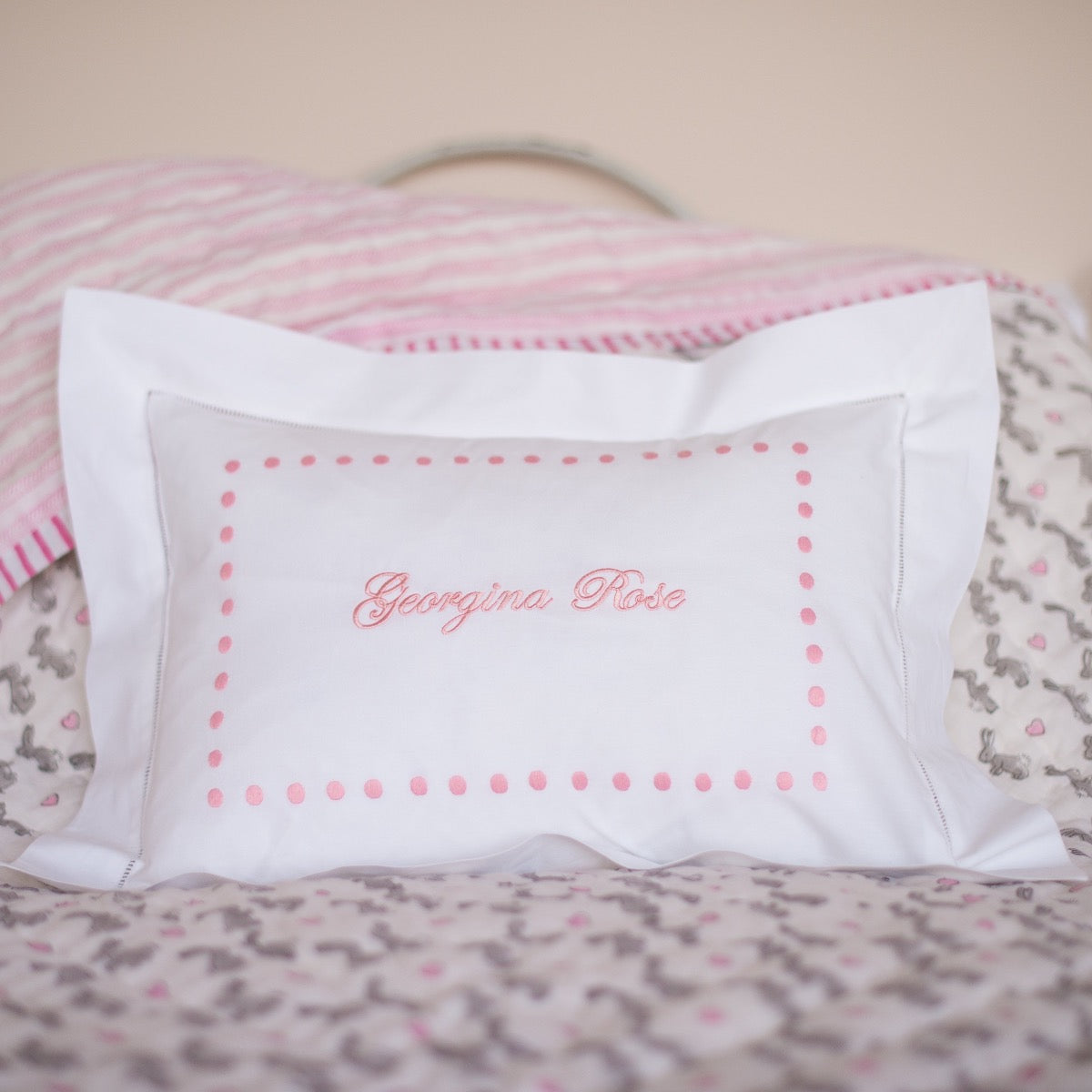 Pink Dots Baby Boudoir Pillowcase