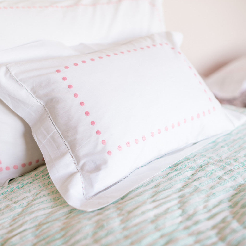pink dots baby pillowcase