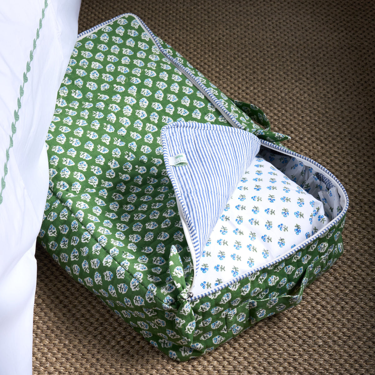 Apple Green Ditsy Underbed Storage Bag
