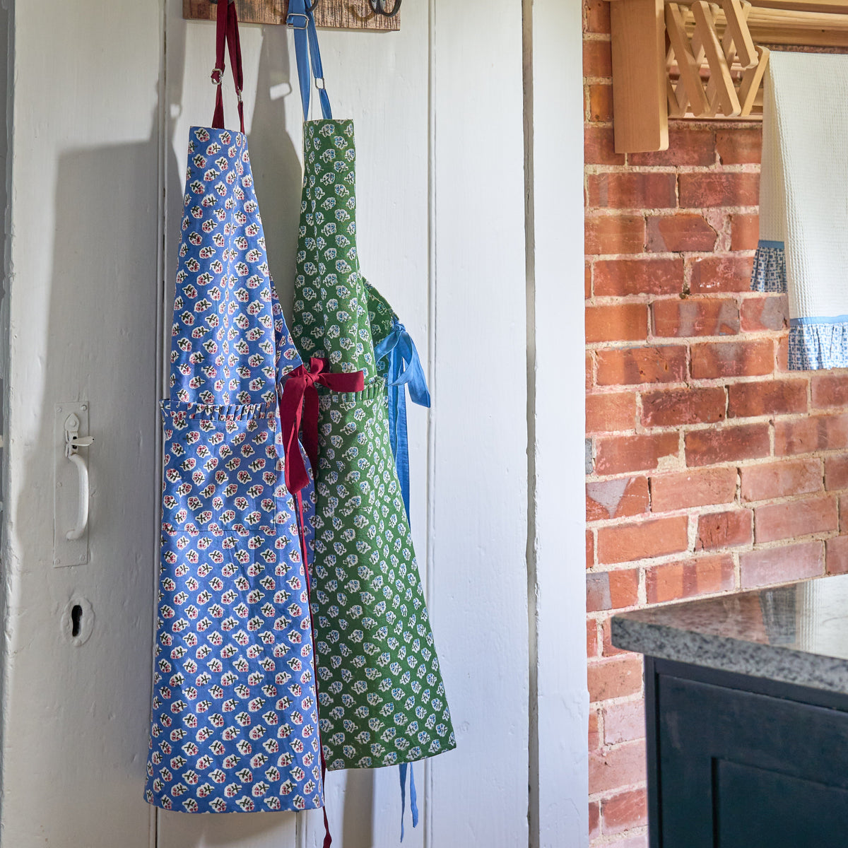 Azure Blue Ditsy Apron