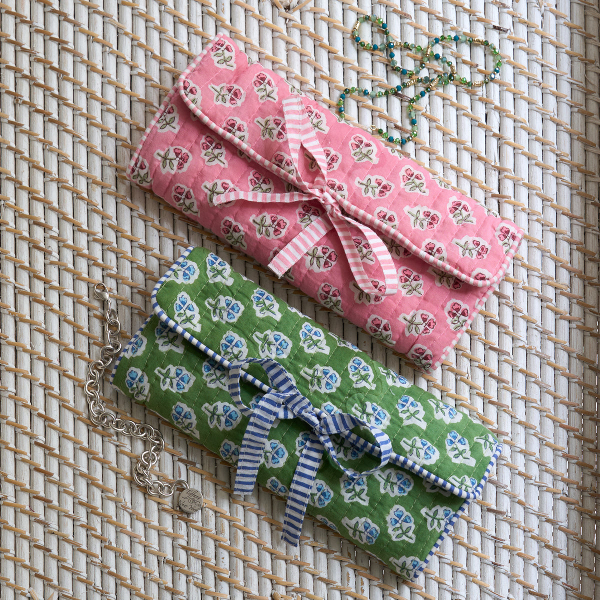 Rose Ditsy Jewellery Roll
