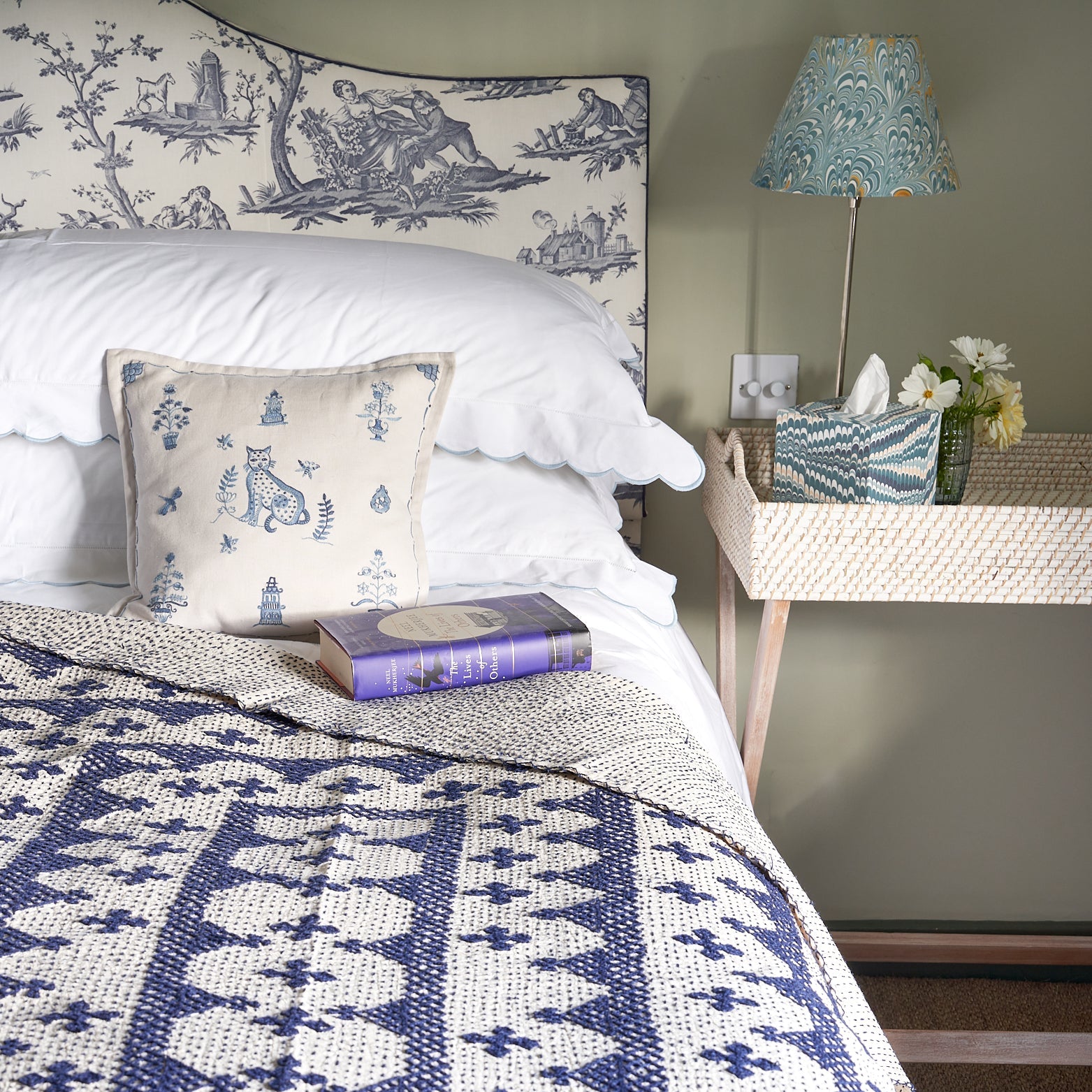 SINGLE KANTHA -  NAVY BLUE