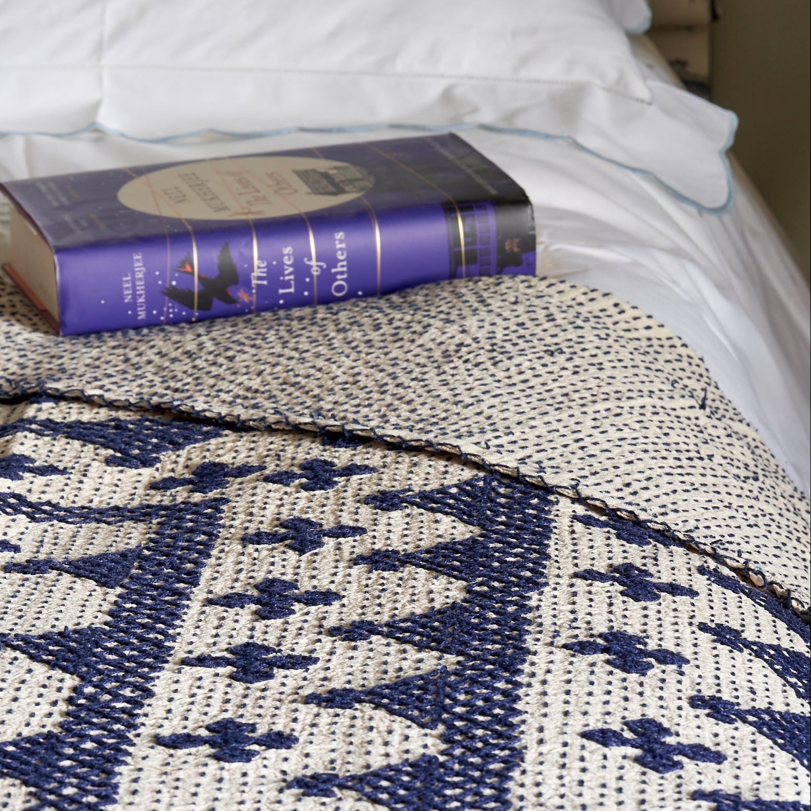 SINGLE KANTHA -  NAVY BLUE