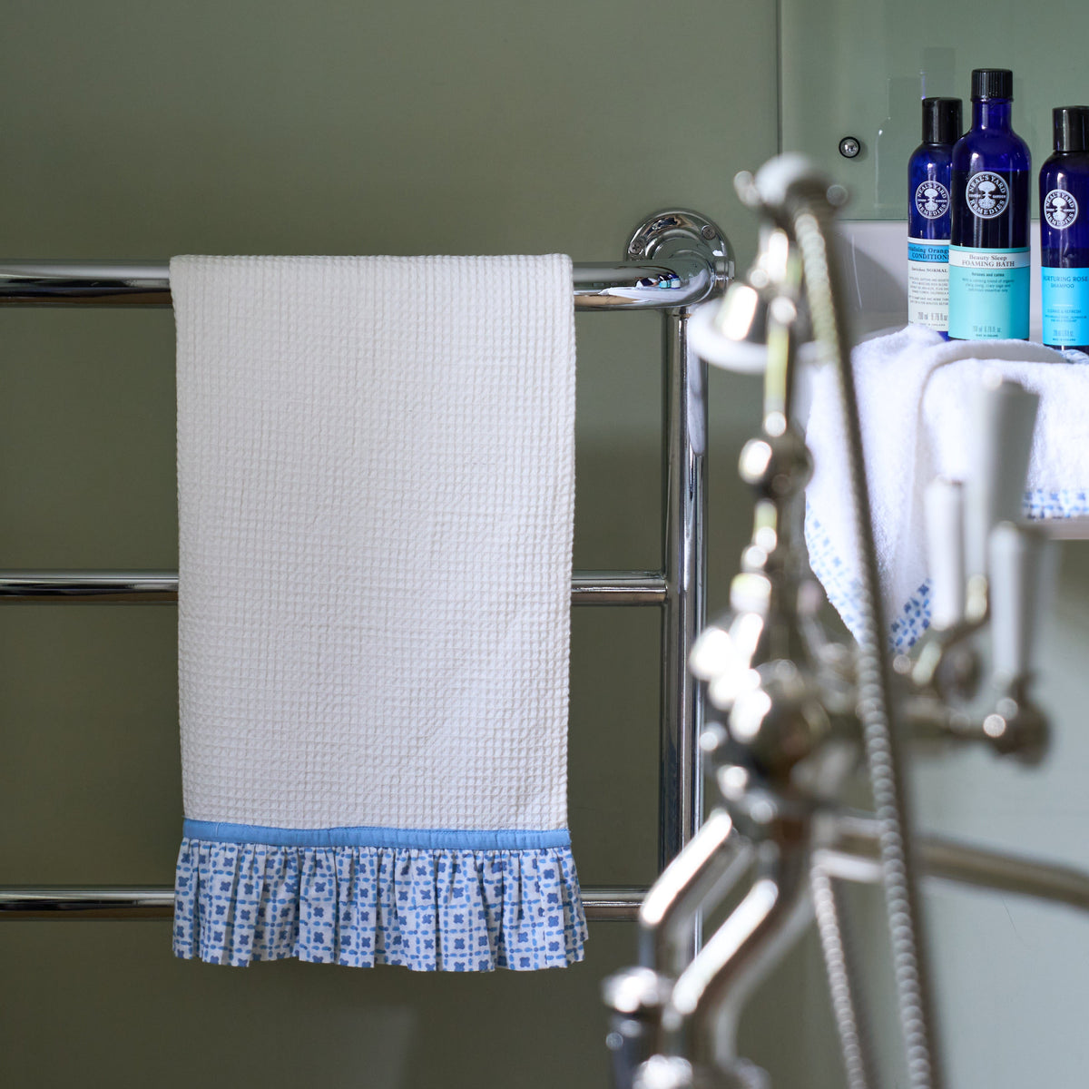 Blue Criss Cross Hand Towel