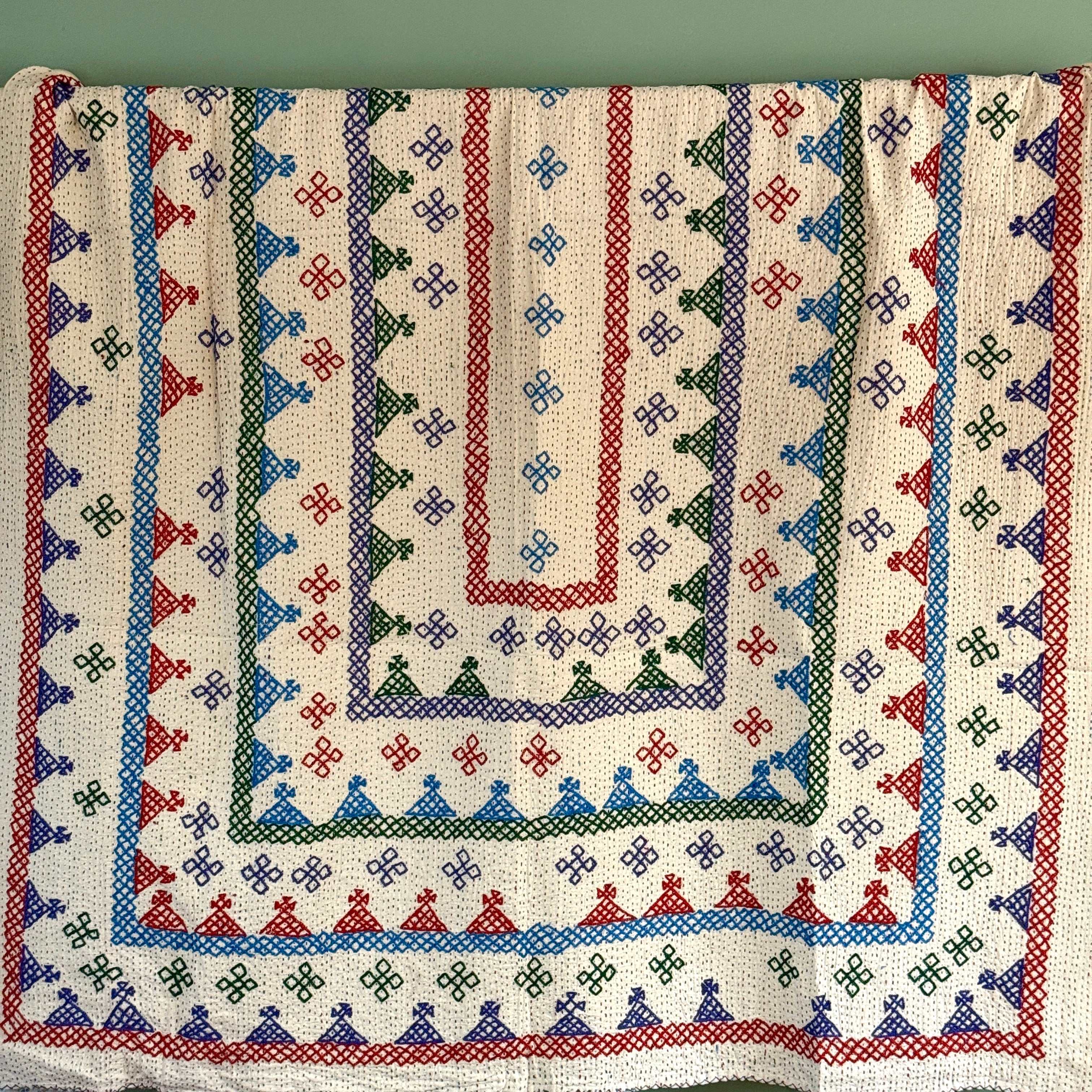 SINGLE KANTHA  - RED, PURPLE, GREEN, BLUE