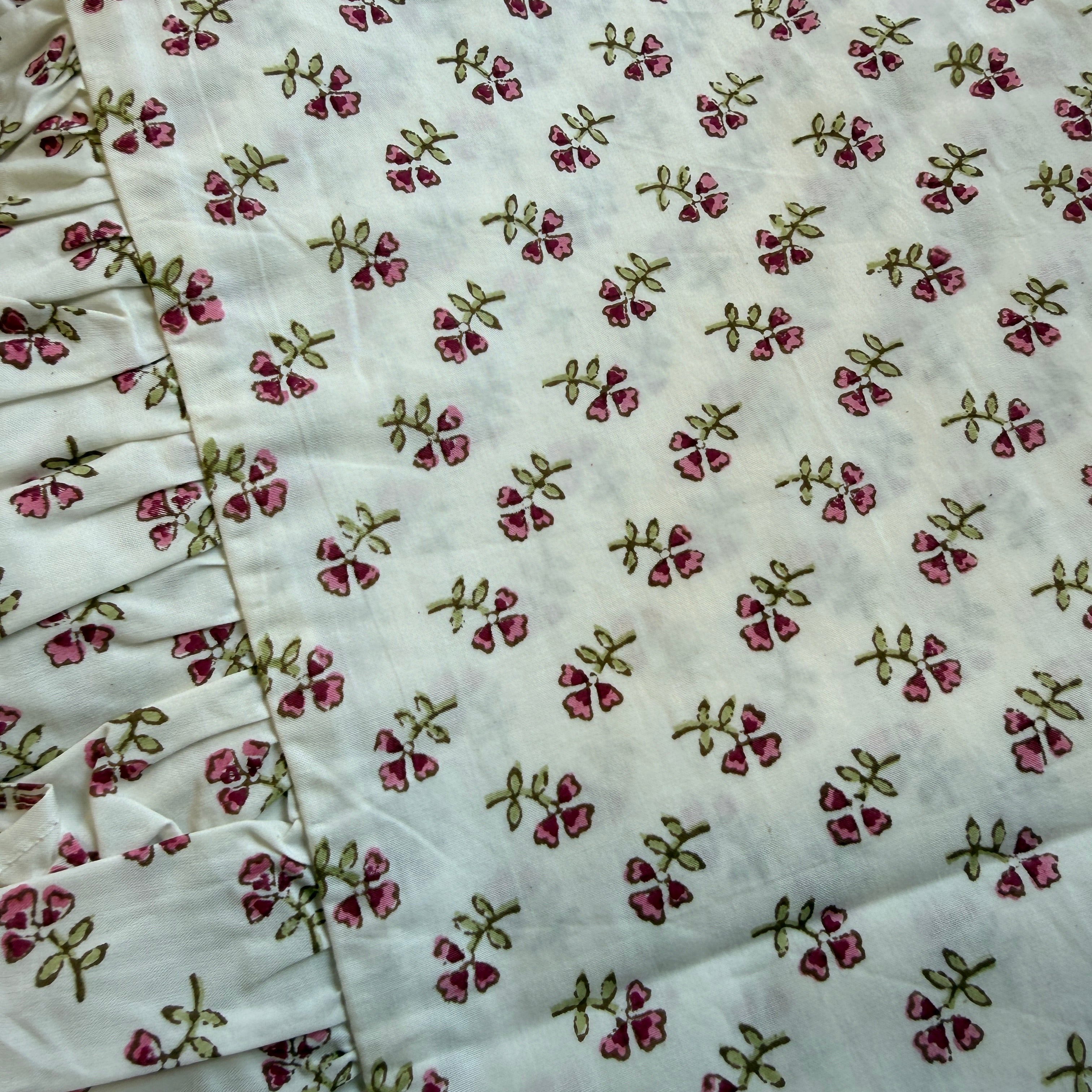Sample Pink Ditsy Ruffle Standard Pillowcase