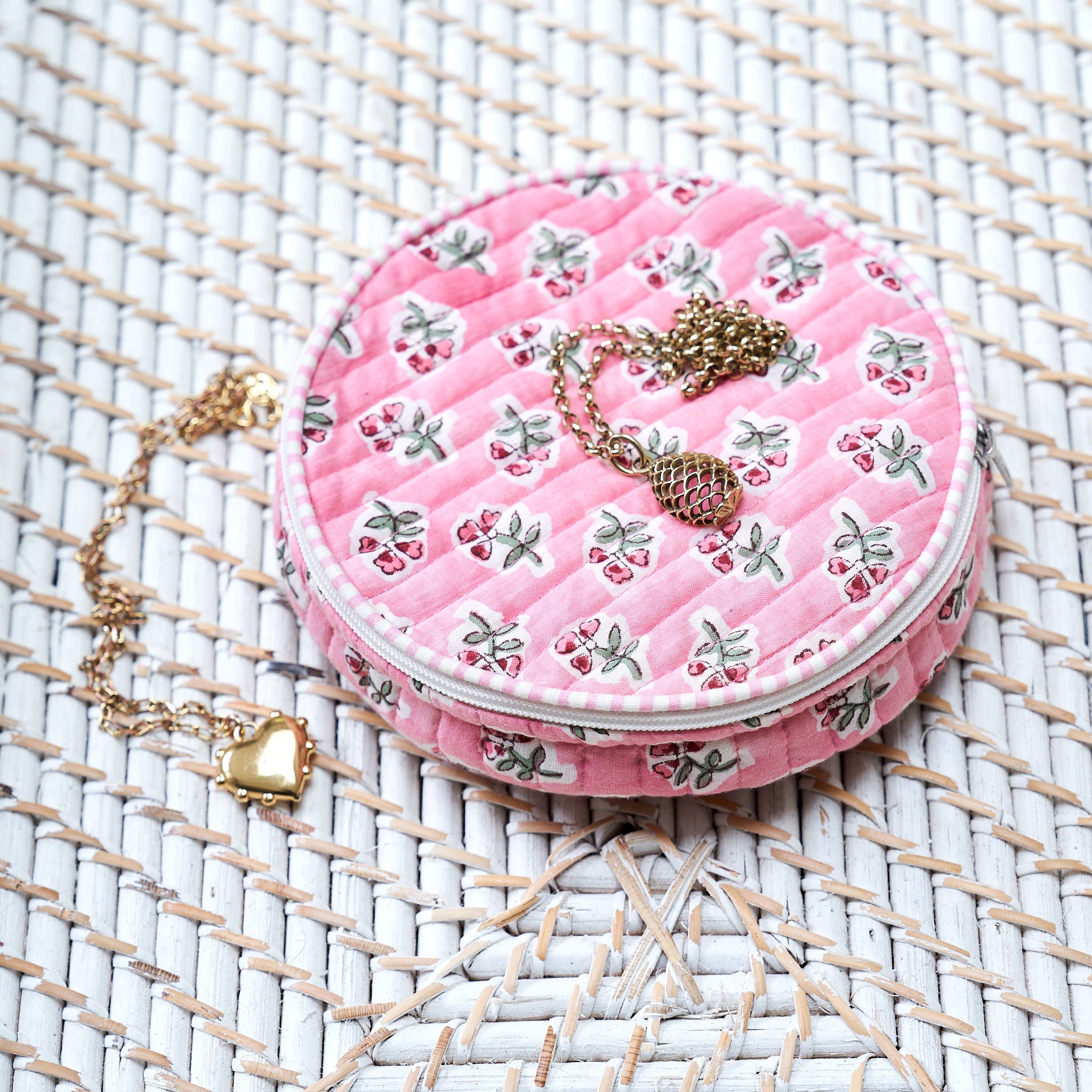Rose Ditsy Jewellery Pouch