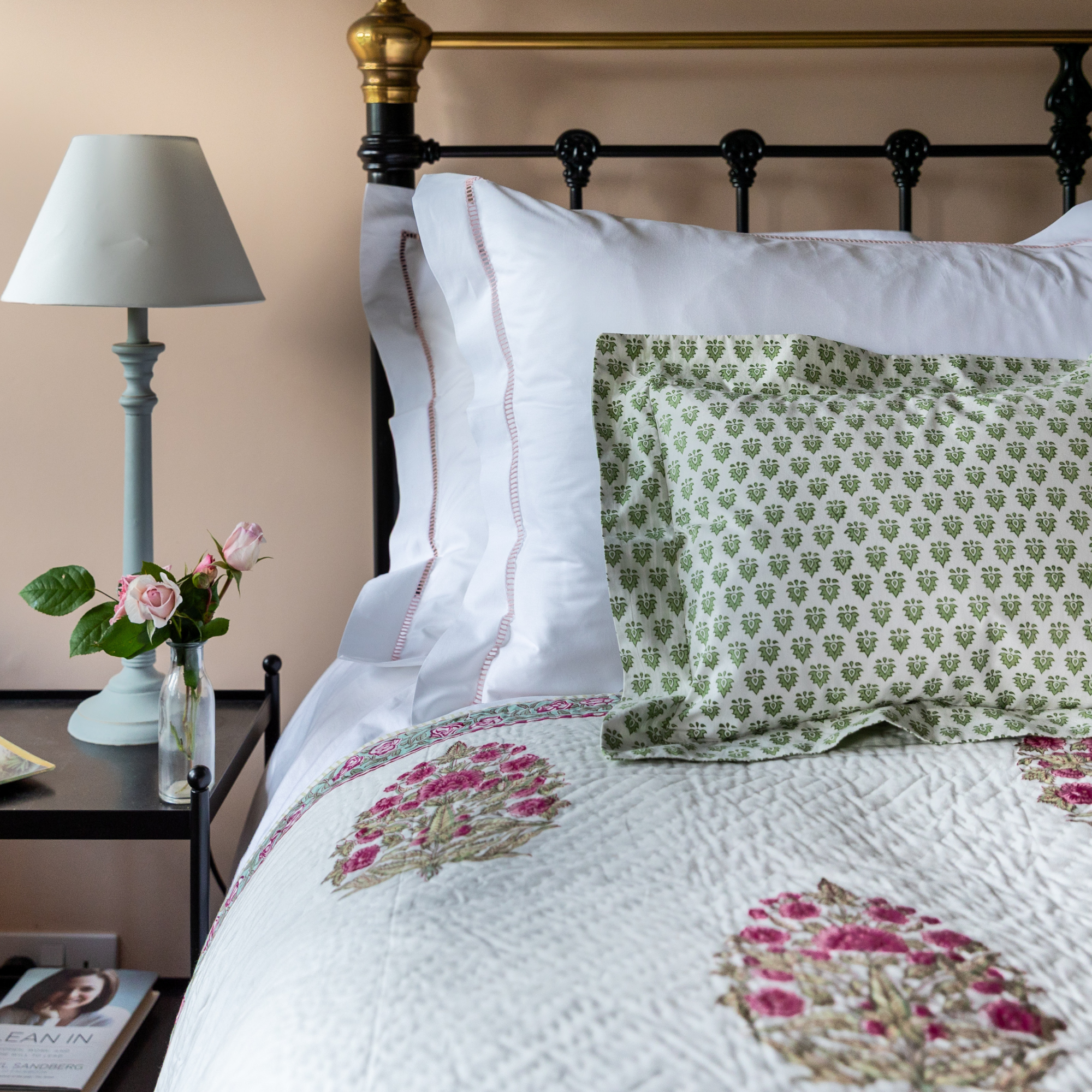 Pink Ladderstitch Pillowcase