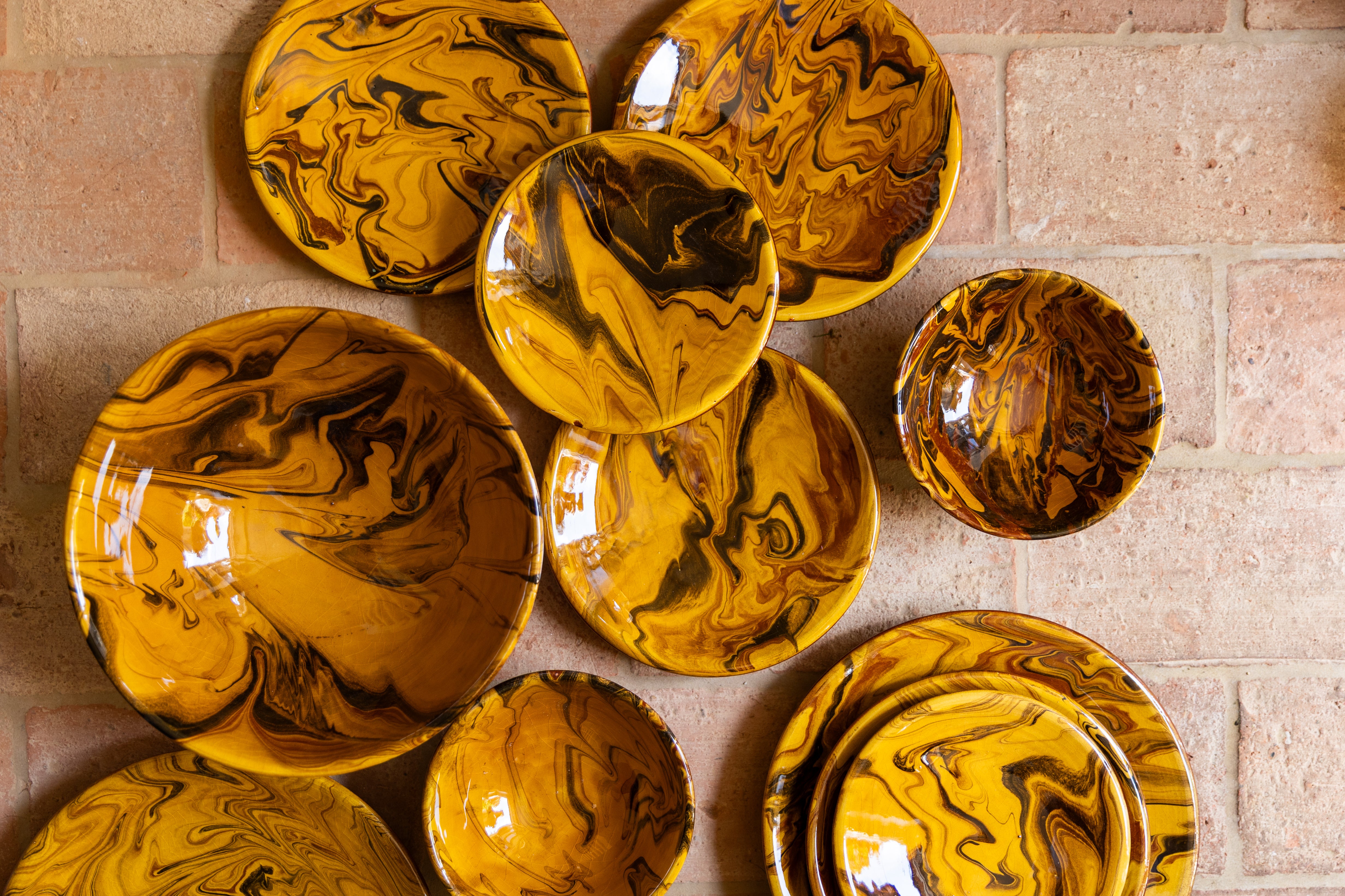 Medium Honey Marbled Bowl