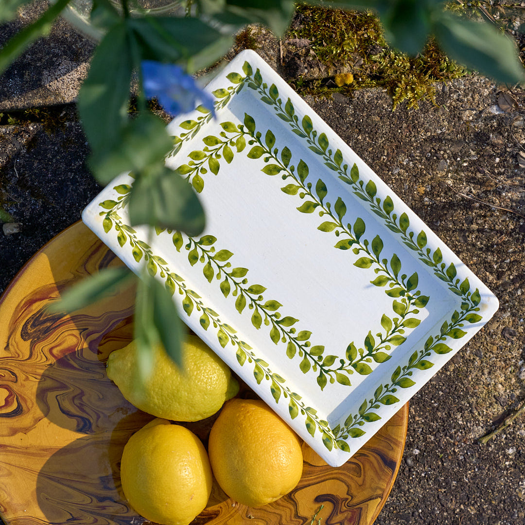 Light Green Painted Tray