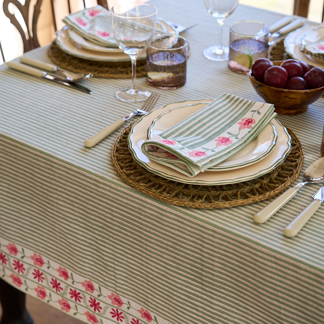 Suzani Stripe Tablecloth