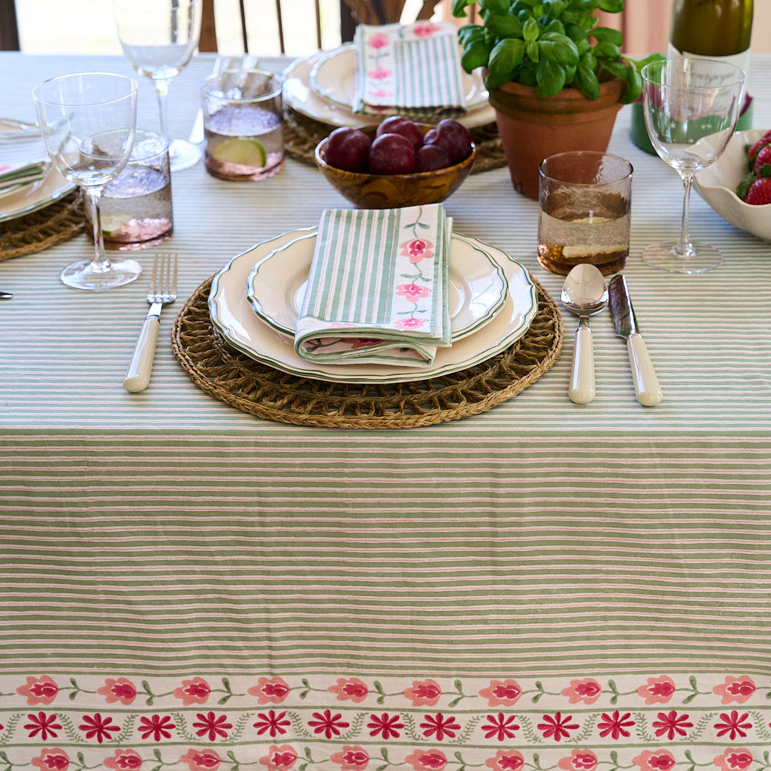 Suzani Stripe Tablecloth