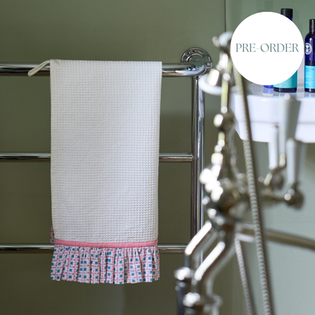 Pink Criss Cross Hand Towel