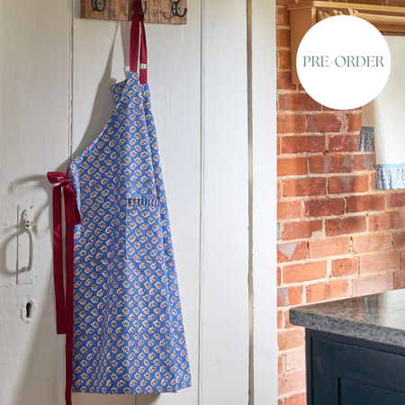 Azure Blue Ditsy Apron