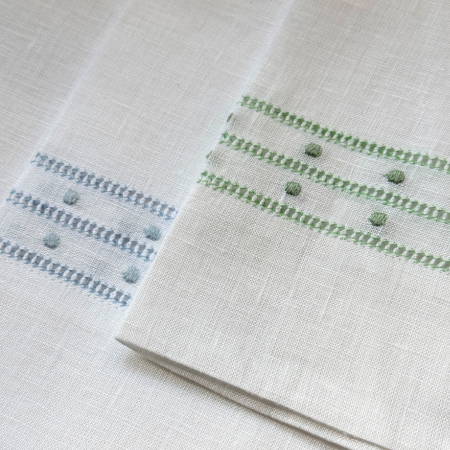 Green Matilda Linen Hand Towel