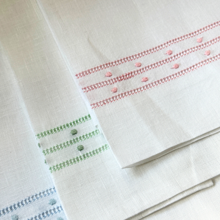 Pink Matilda Linen Hand Towel