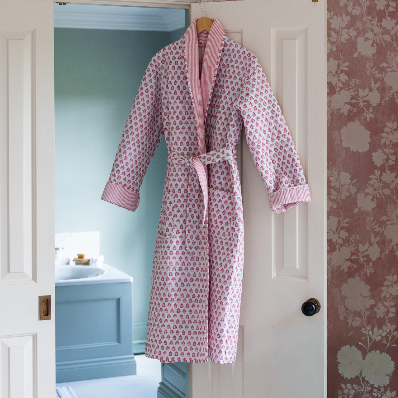 Adult Pink Pomily Dressing Gown