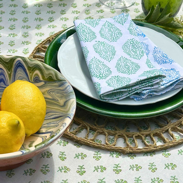 Pinstripe Napkin 4 Pack in Leaf