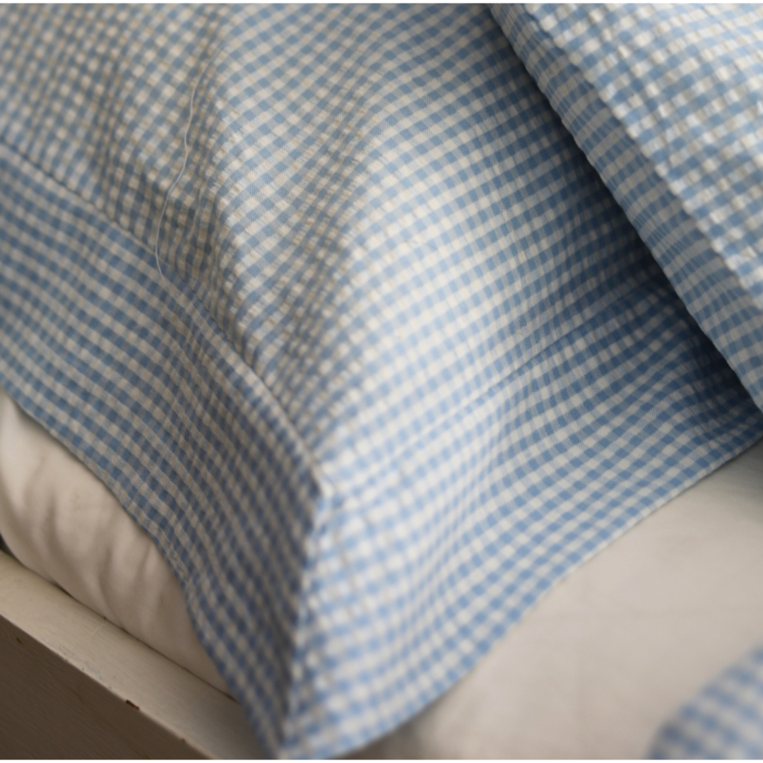 Blue Gingham Oxford Baby Boudoir Pillowcase