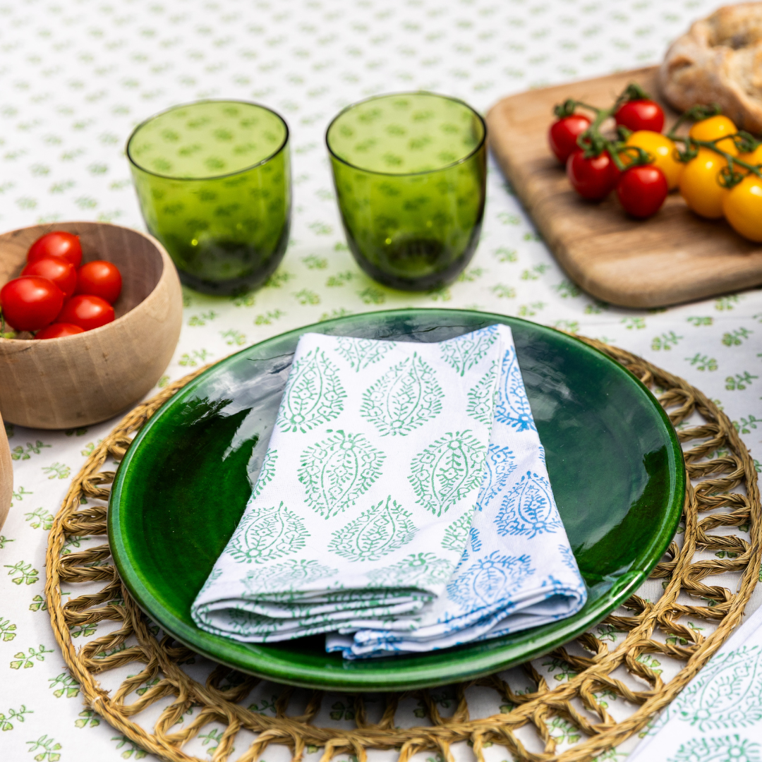 Large Green Serving Plate