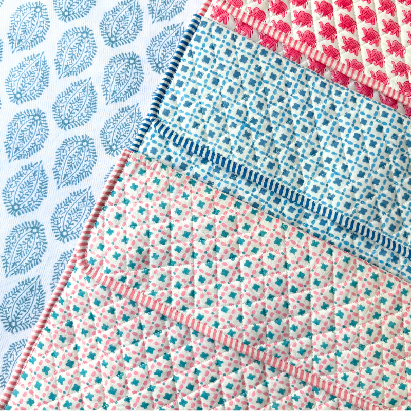 Blue Criss Cross Laptop Case