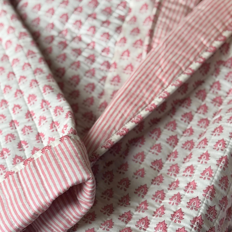 Adult Pink Pomily Dressing Gown