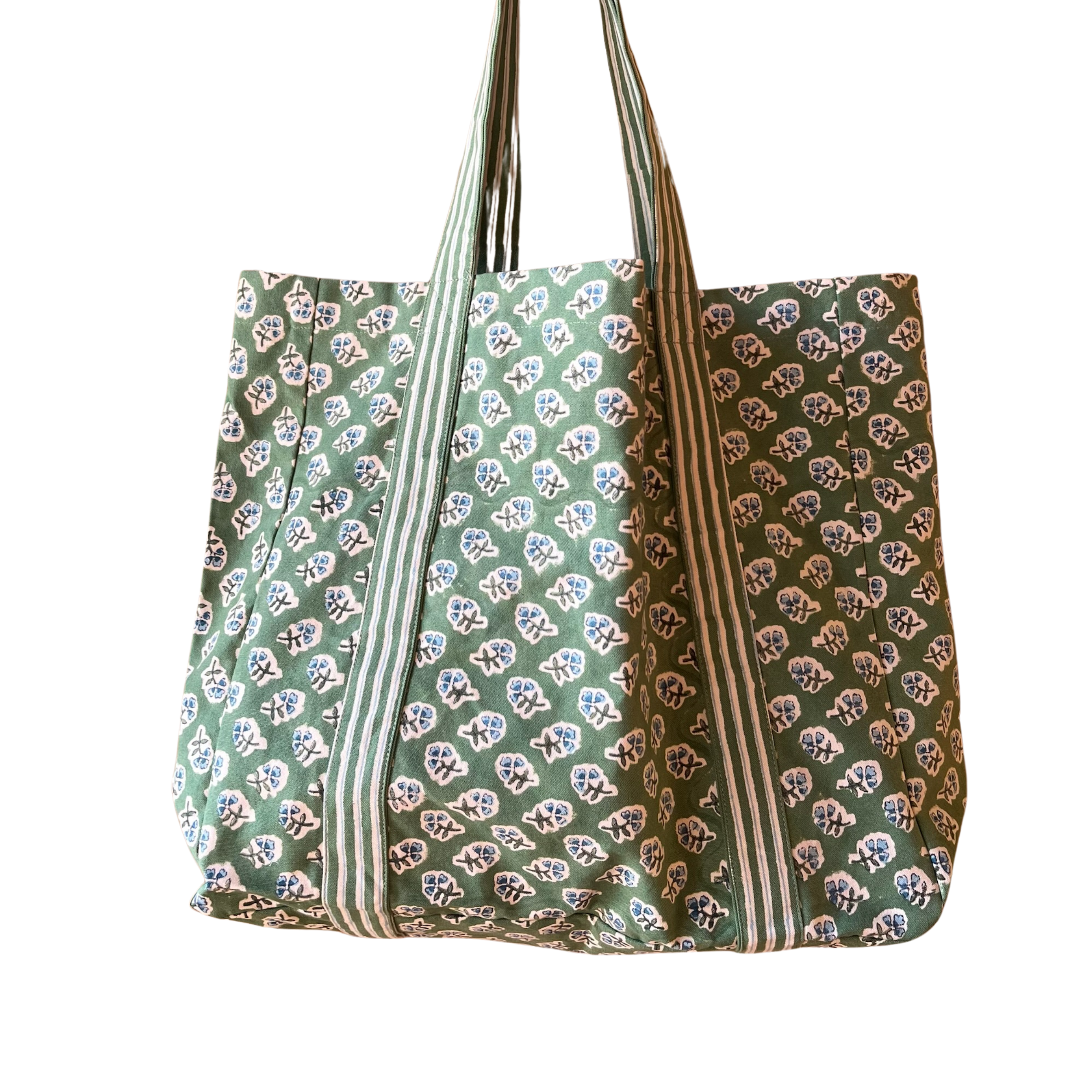 Apple Green Ditsy Tote Bag