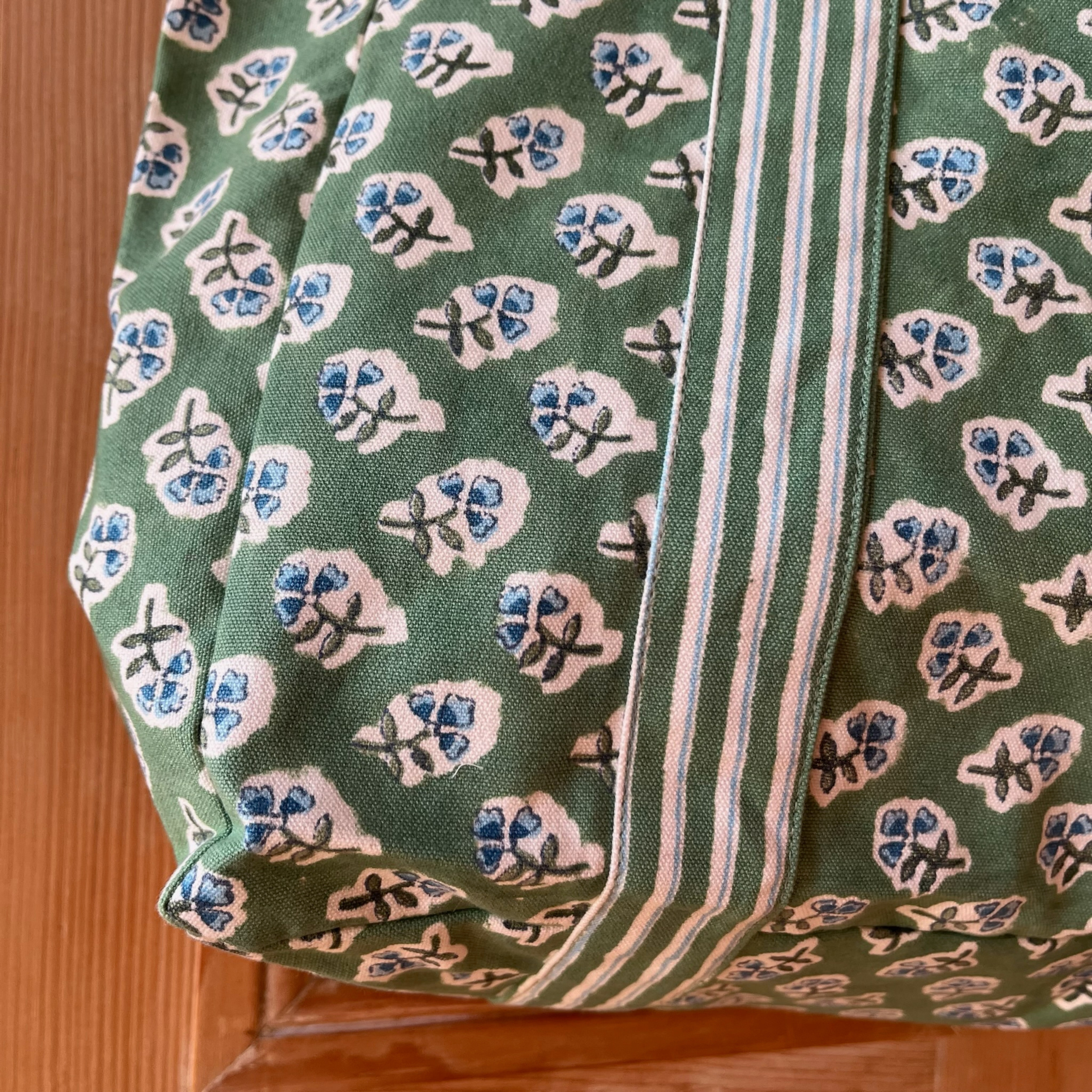 Apple Green Ditsy Tote Bag