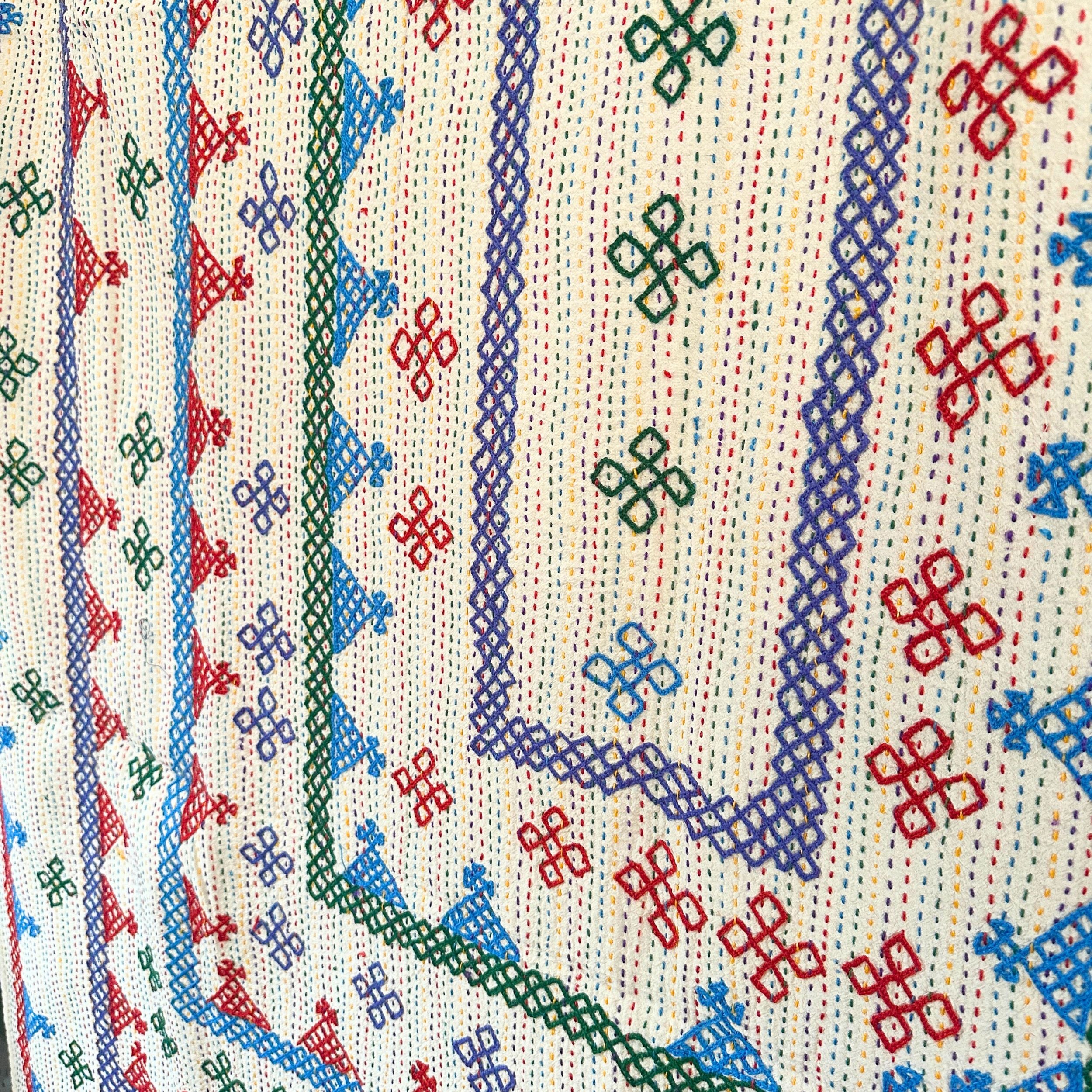 SINGLE KANTHA  - RED, BLUE, GREEN, PURPLE