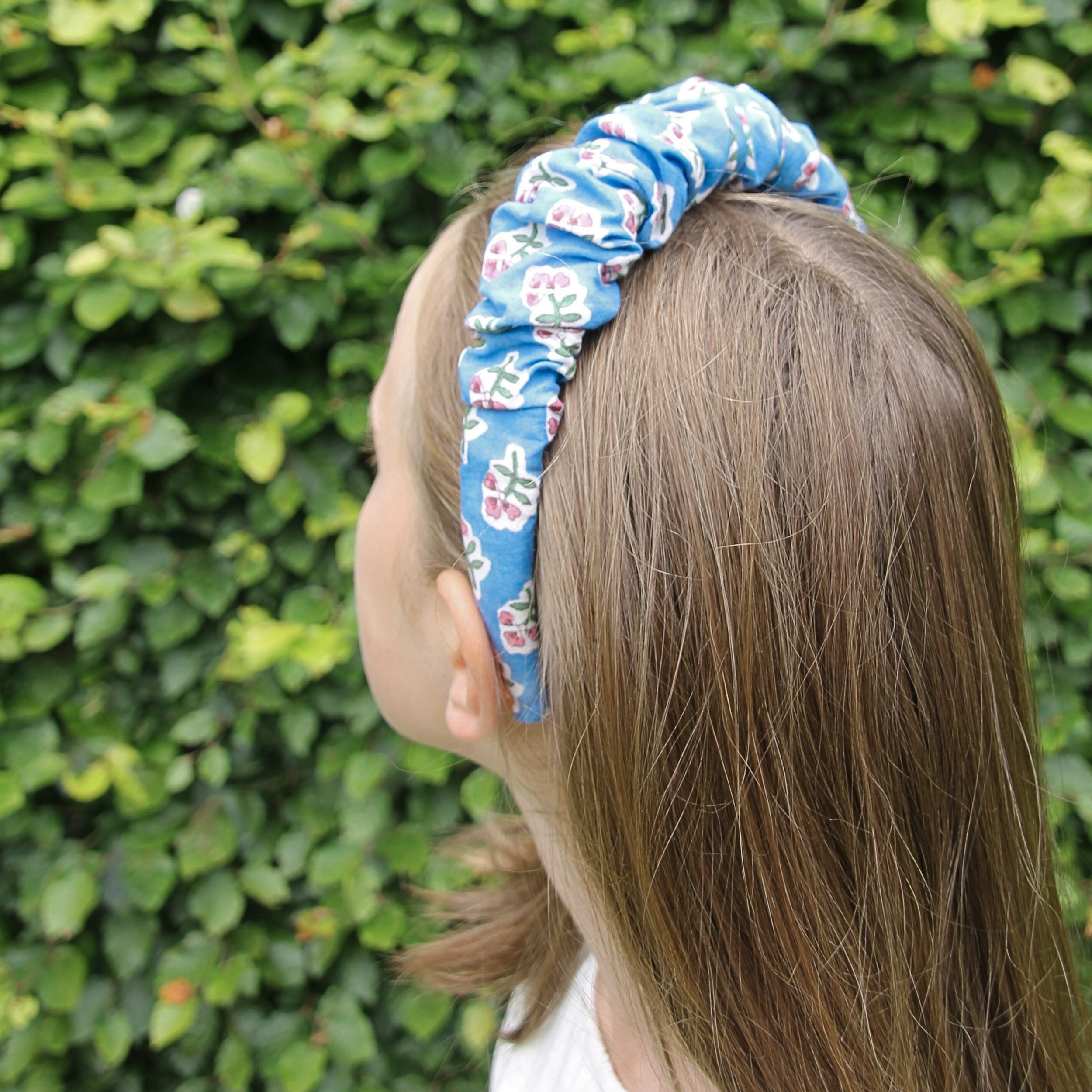 Azure Blue Ditsy Hairband