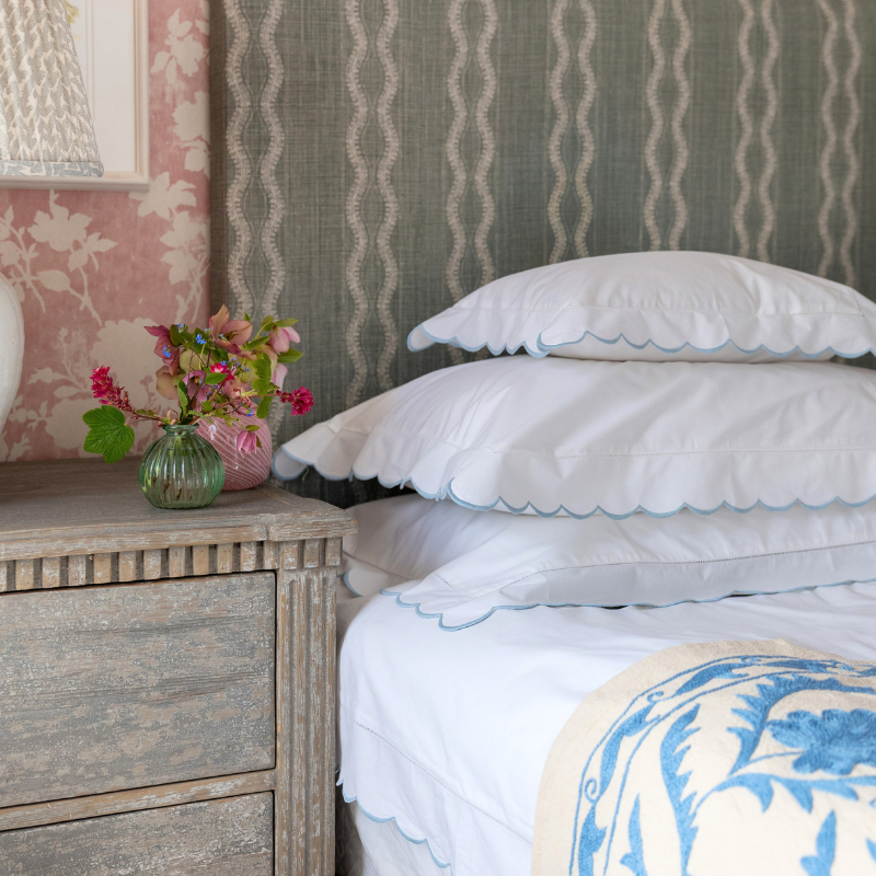 Blue Scallop Baby / Boudoir Pillowcase