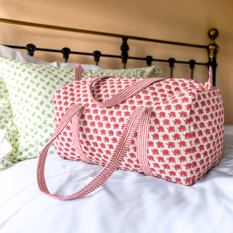 Pink Elephant Weekend Bag