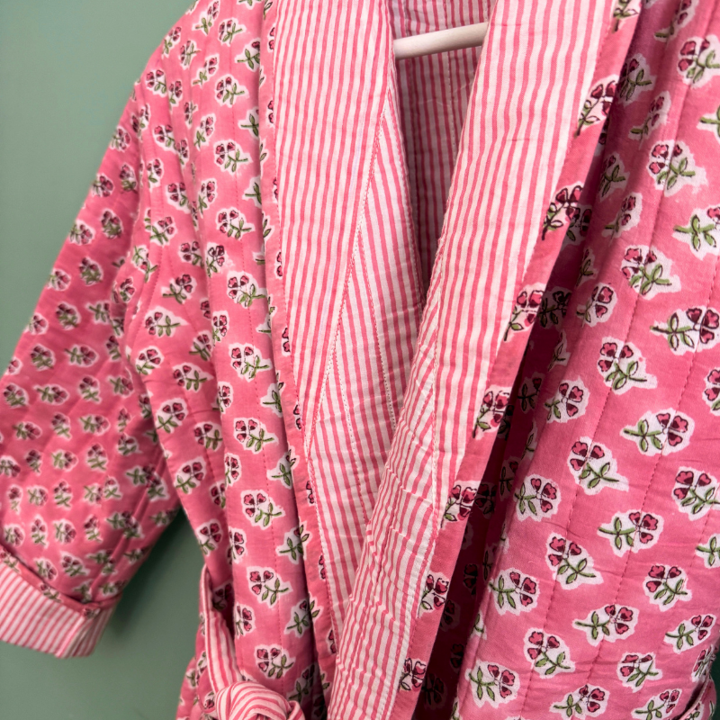 Children's Rose Pink Ditsy Dressing Gown