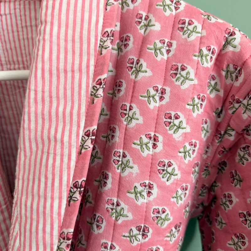 Children's Rose Pink Ditsy Dressing Gown