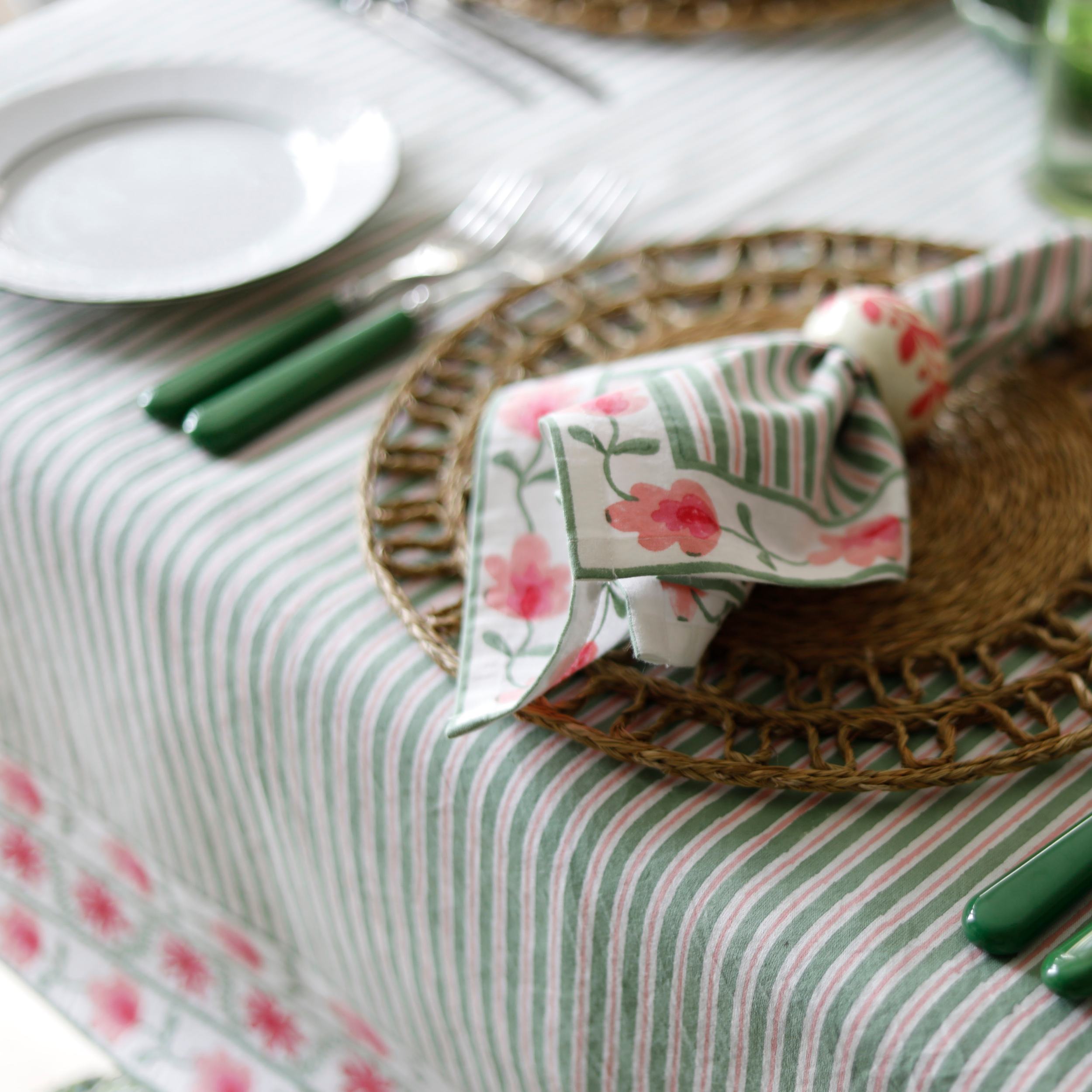 Suzani Stripe Tablecloth